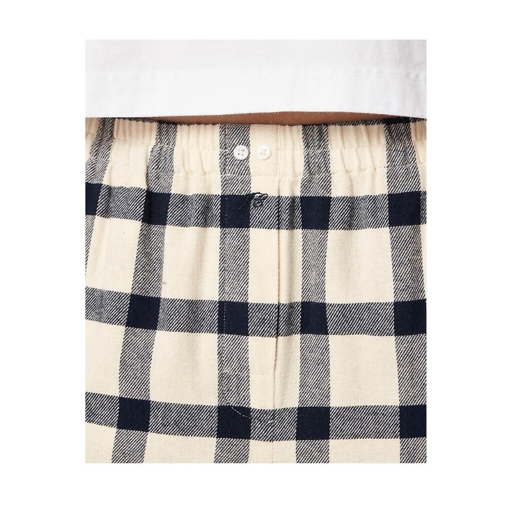 J.‎ Crew Flannel Pajama Sleep Pant Black White Plaid Print Check XS - Picture 3 of 8